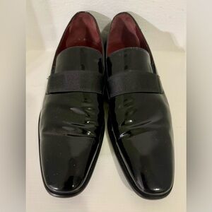 Hugo Boss Mellion Black Patent Leather Men's Tuxedo Shoes Size 9.5 US Worn once.